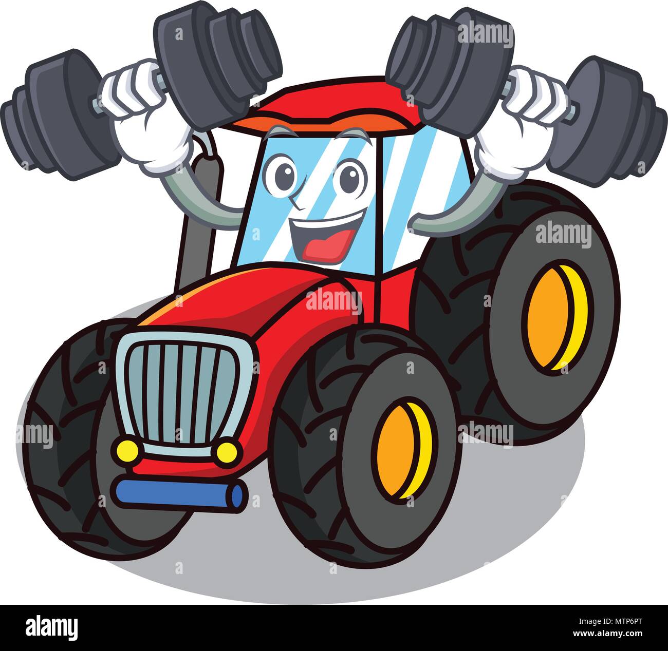 Fitness tractor character cartoon style Stock Vector Image & Art - Alamy