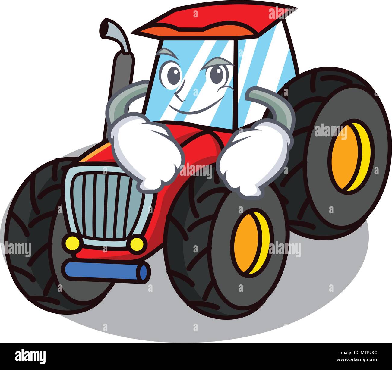 Smirking tractor character cartoon style Stock Vector Image & Art - Alamy