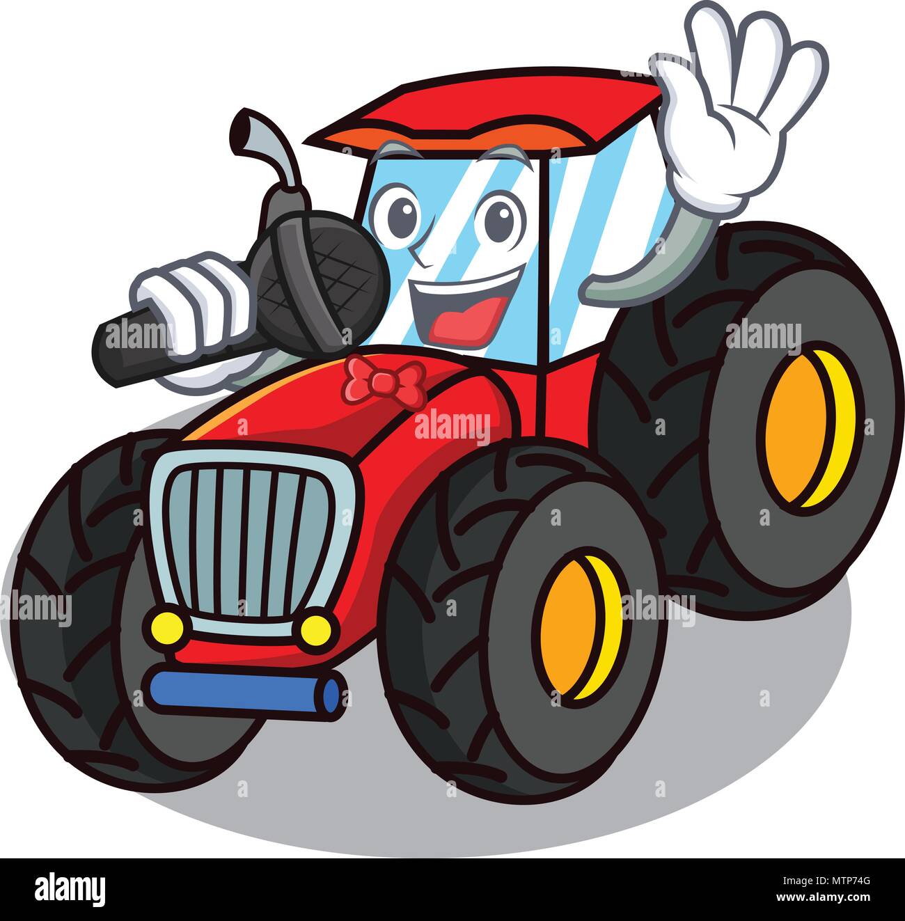 Singing tractor mascot cartoon style Stock Vector Image & Art Alamy