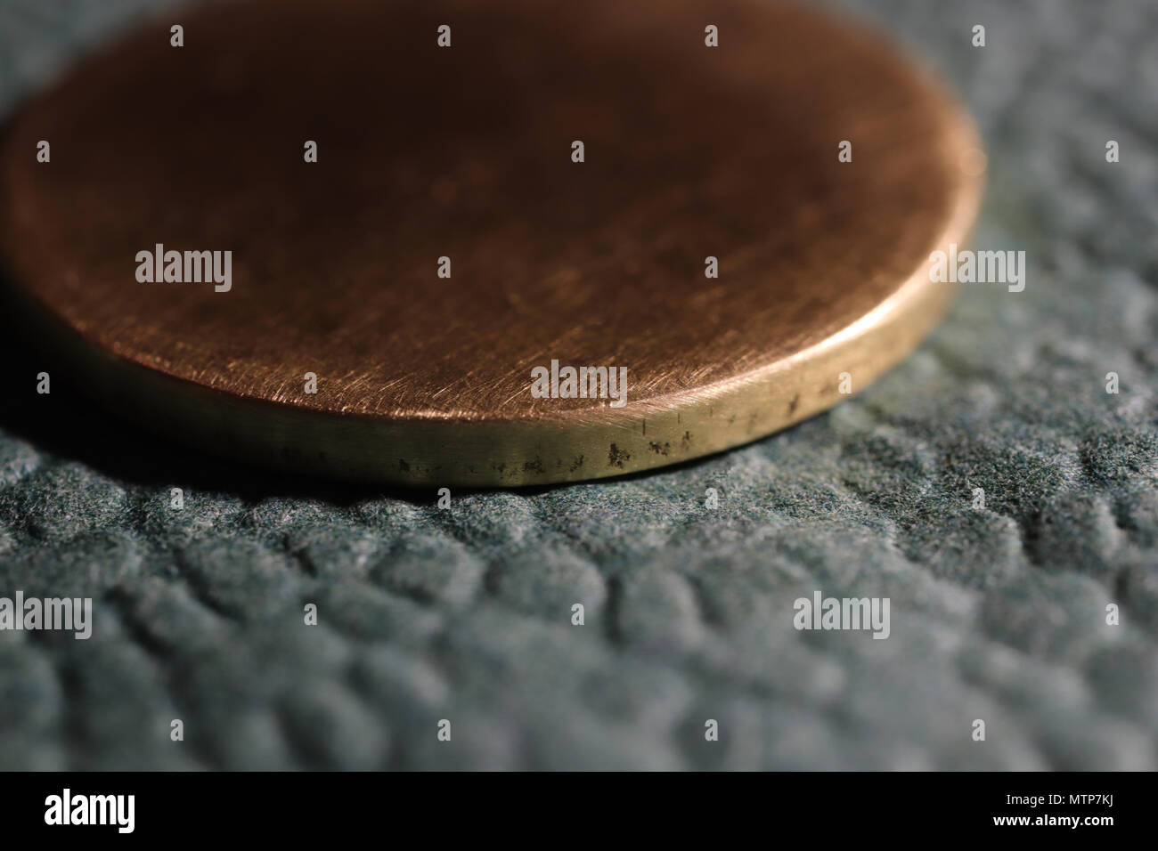Clean Bronze Coin. Blank Surface Stock Photo Alamy