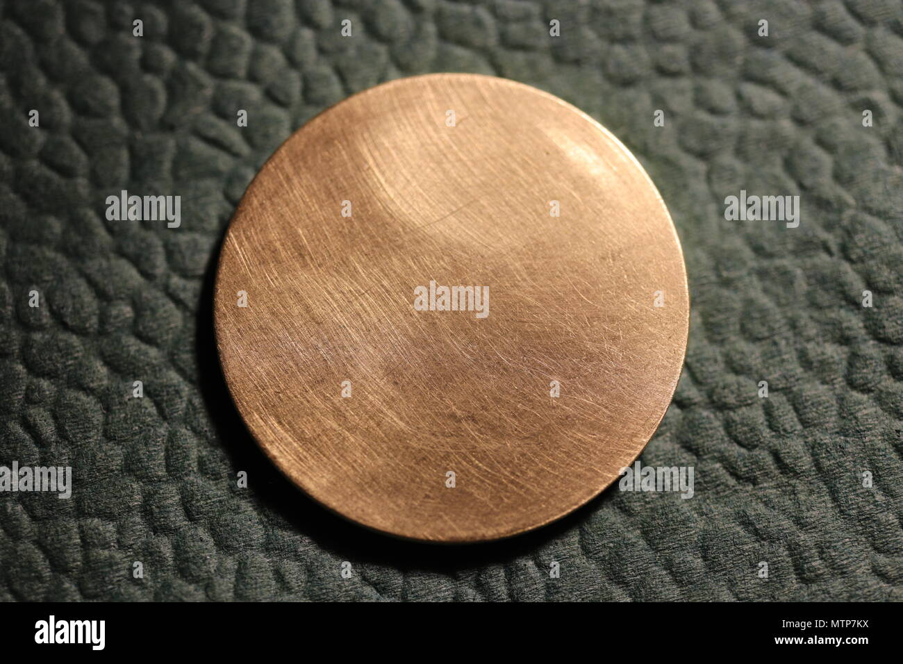 Clean Bronze Coin. Blank Surface. Top View Stock Photo Alamy