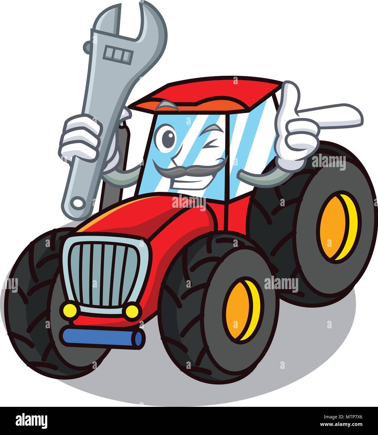 Mechanic tractor mascot cartoon style Stock Vector Image & Art - Alamy