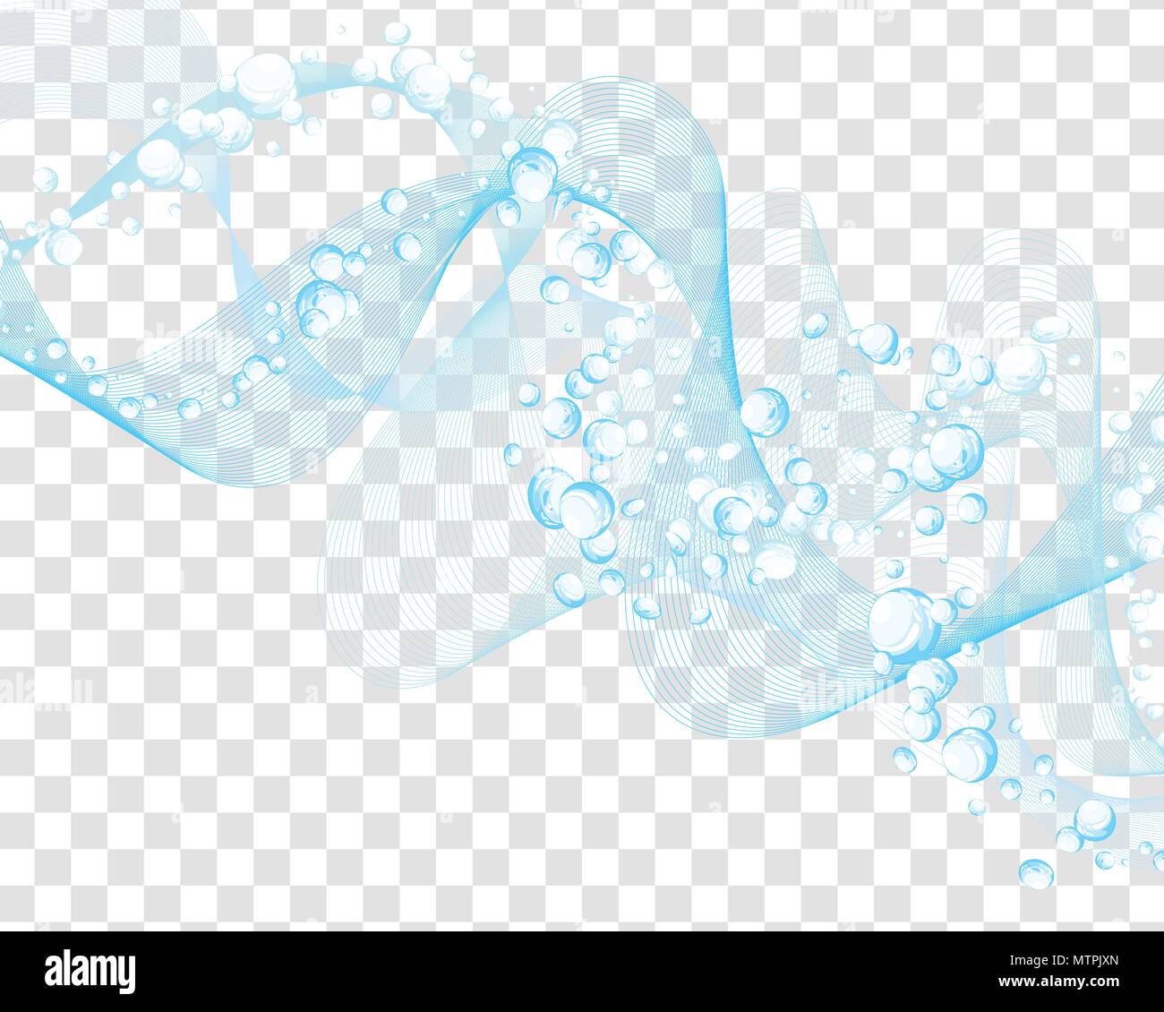 Abstract water vector background with bubbles of air and transparency ...