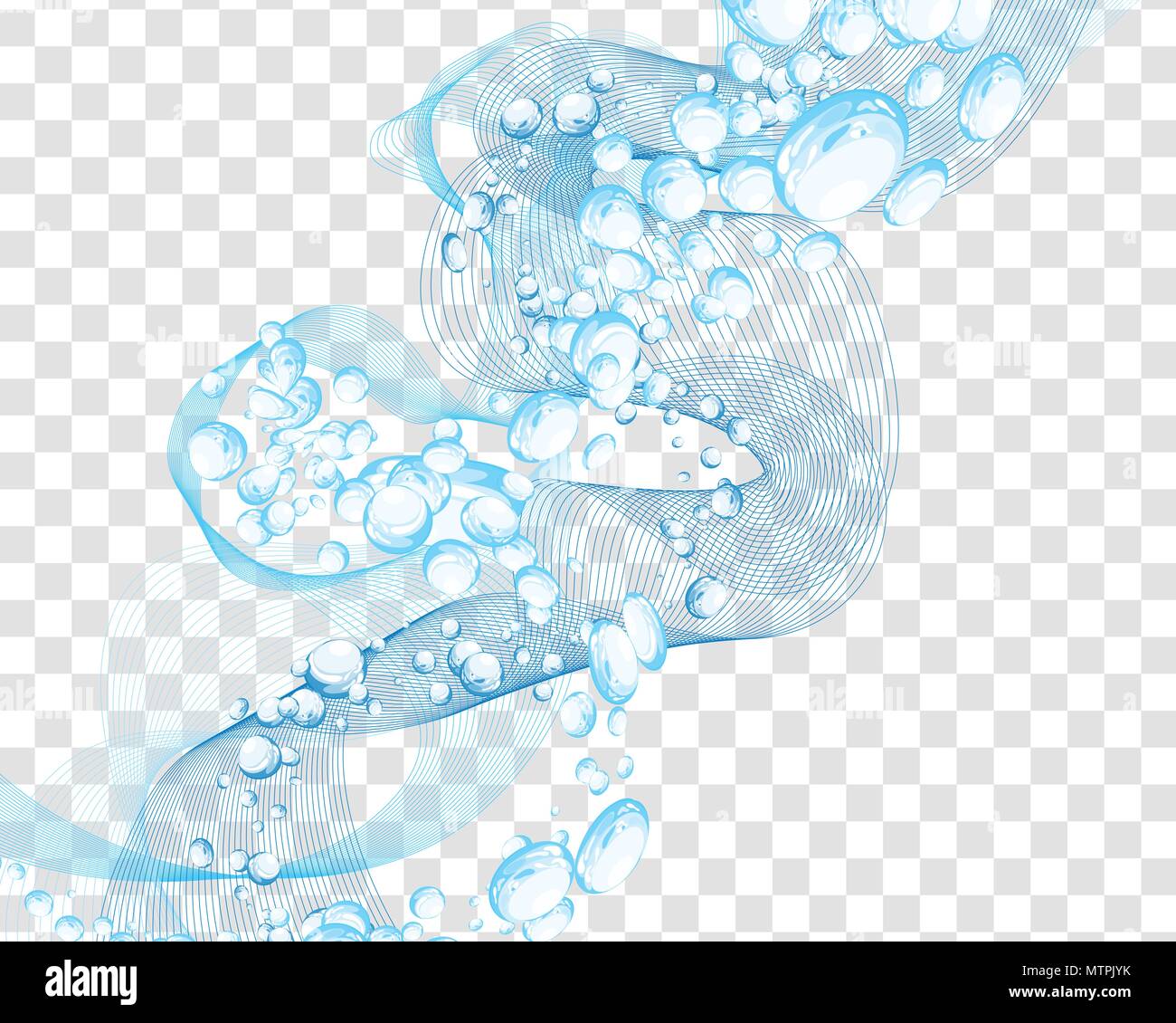 Abstract water vector background with bubbles of air and transparency ...