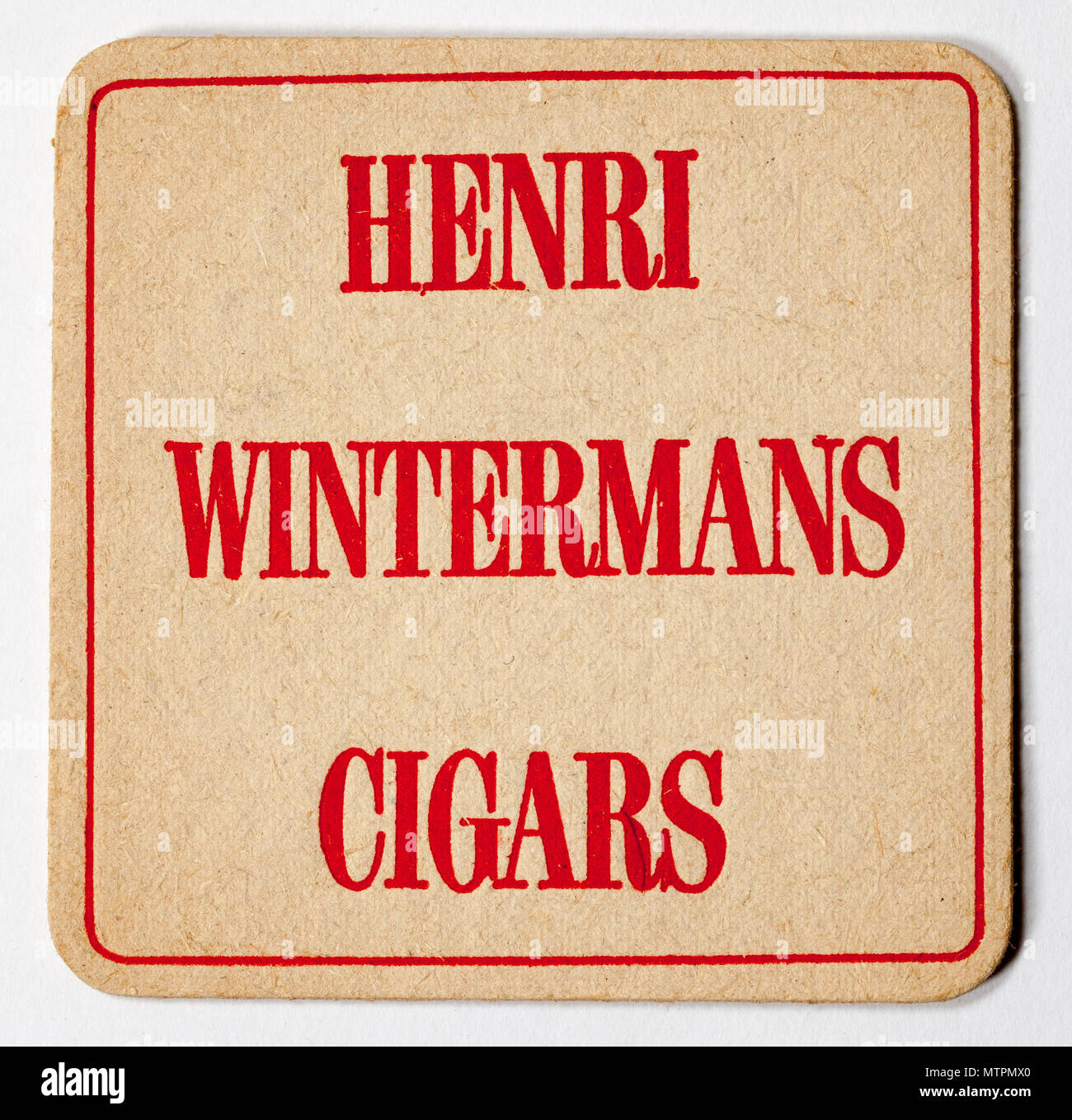 Vintage British Beer Mat Advertising Henri Wintermans Cigars Stock ...