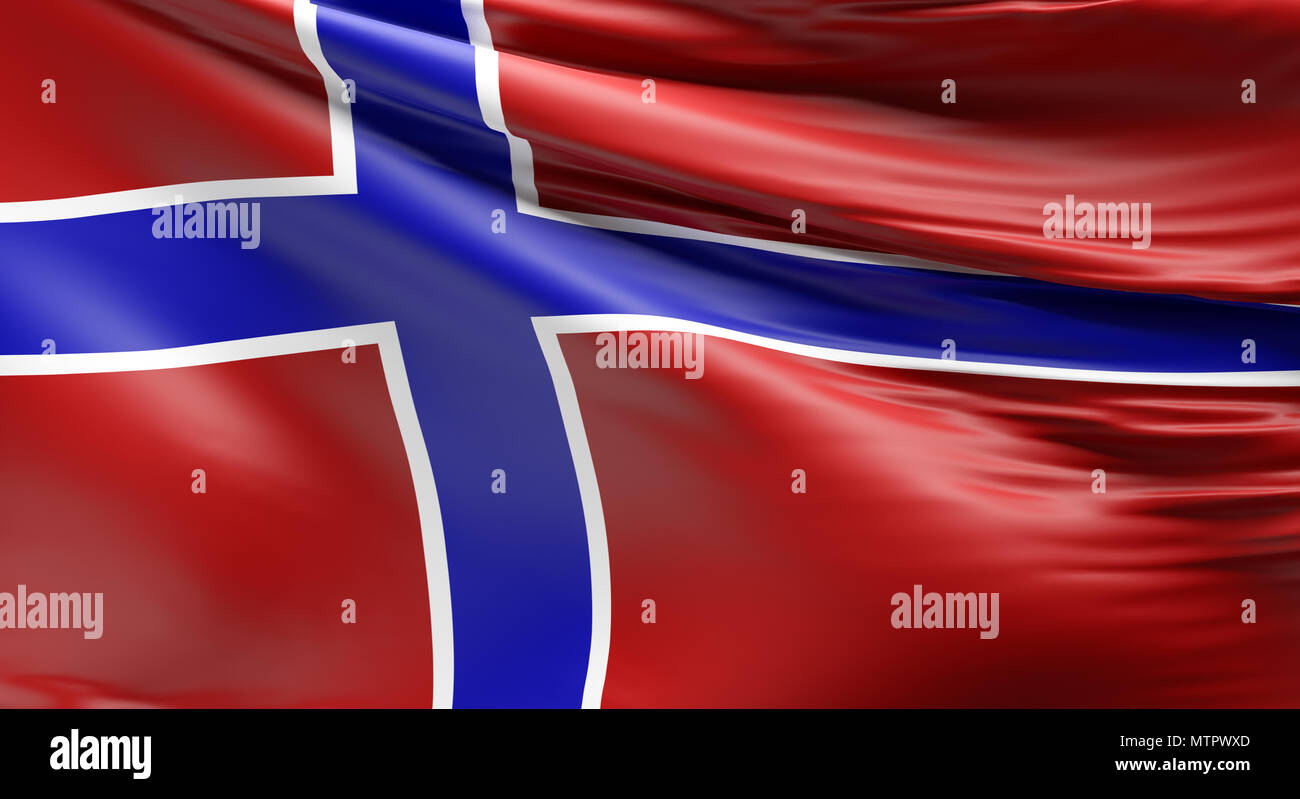Waving flag of Norway using as background, 3d rendering Stock Photo - Alamy