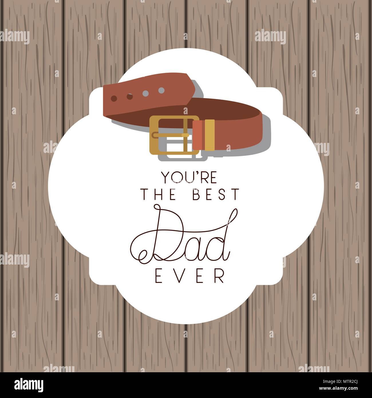happy fathers day card with elegant belt Stock Vector Image & Art - Alamy