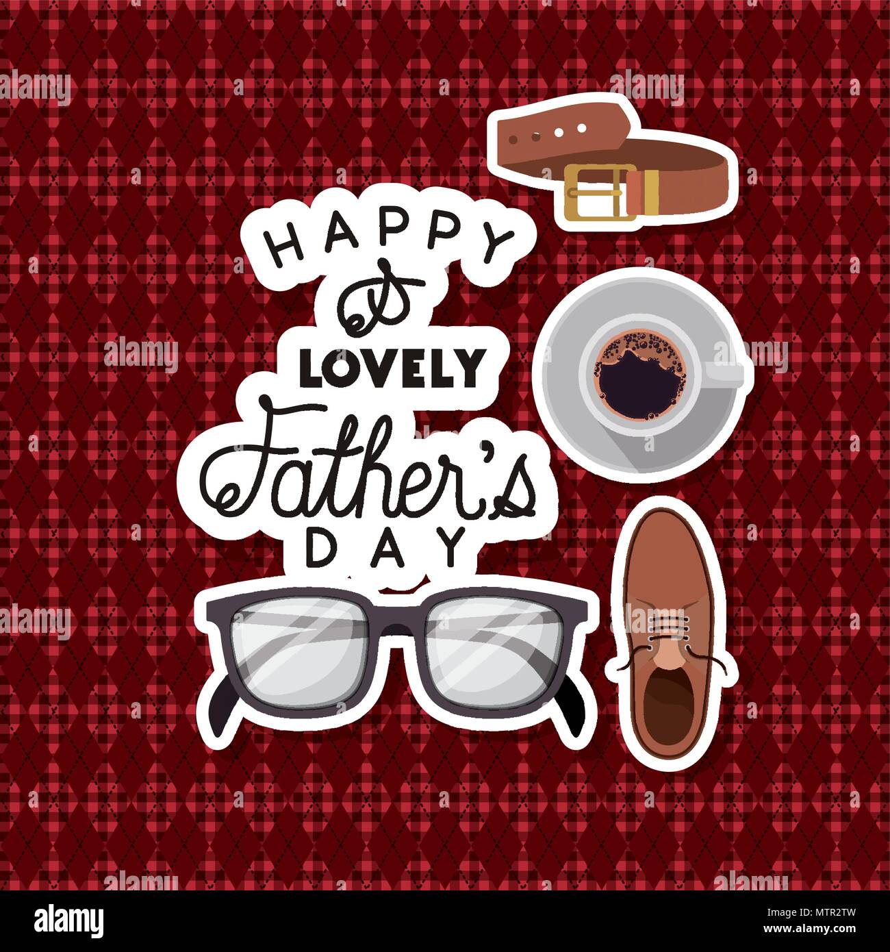 fathers day card with set accessories over textile background Stock Vector  Image & Art - Alamy