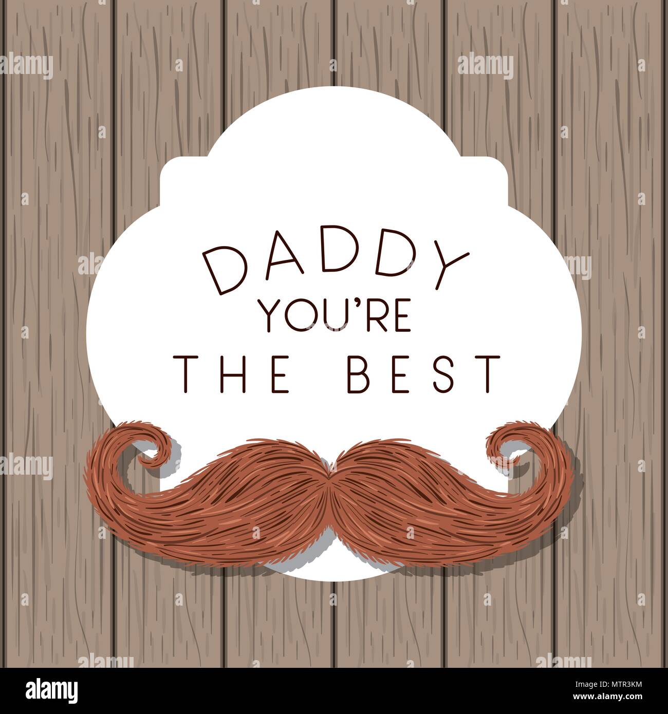 happy fathers day card with mustache Stock Vector Image & Art - Alamy