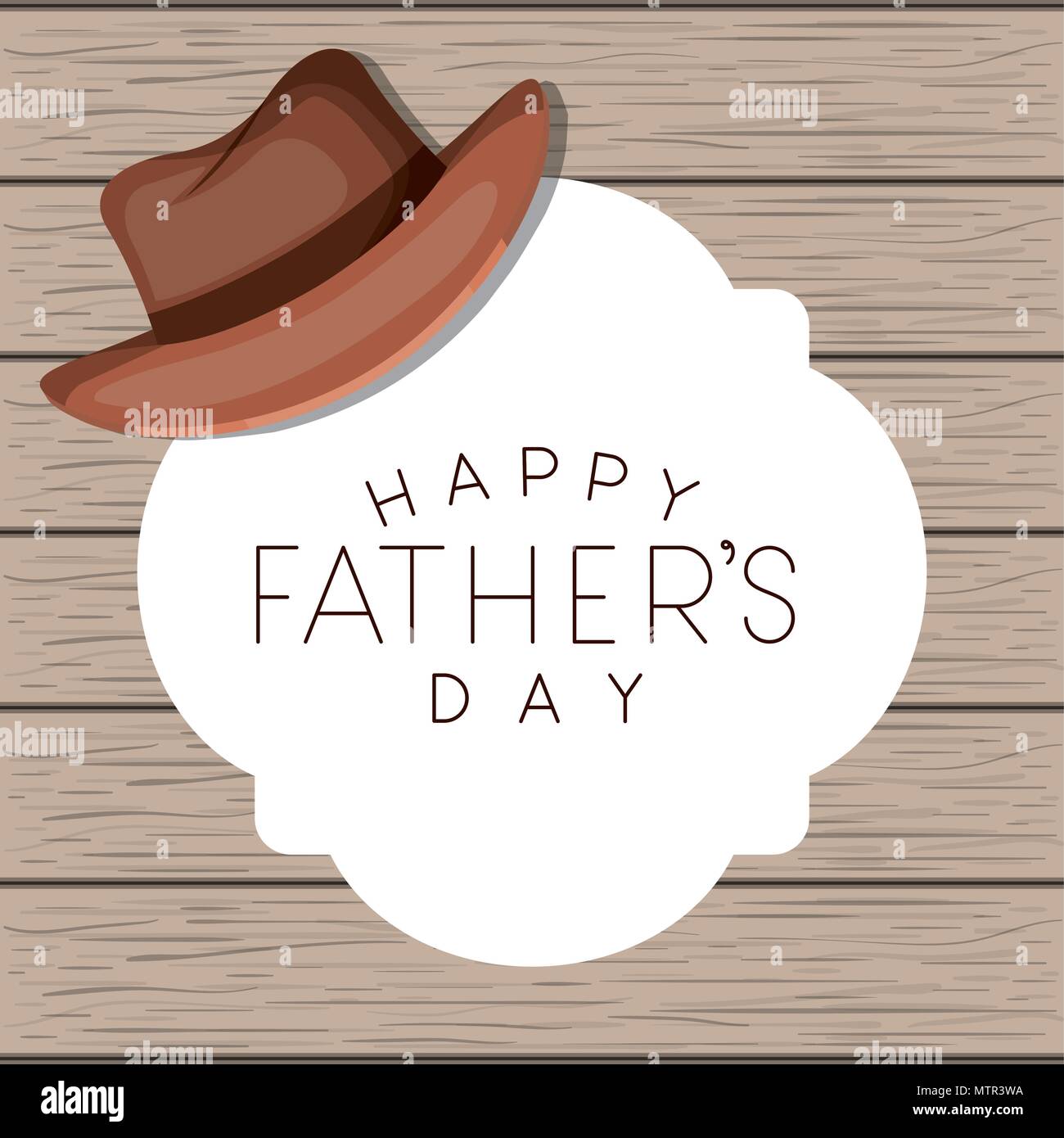 fathers day card with elegant hat Stock Vector Image & Art - Alamy