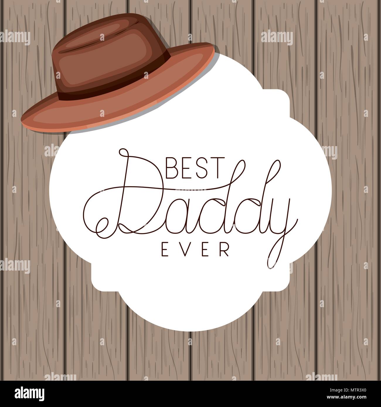 fathers day card with elegant hat Stock Vector Image & Art - Alamy