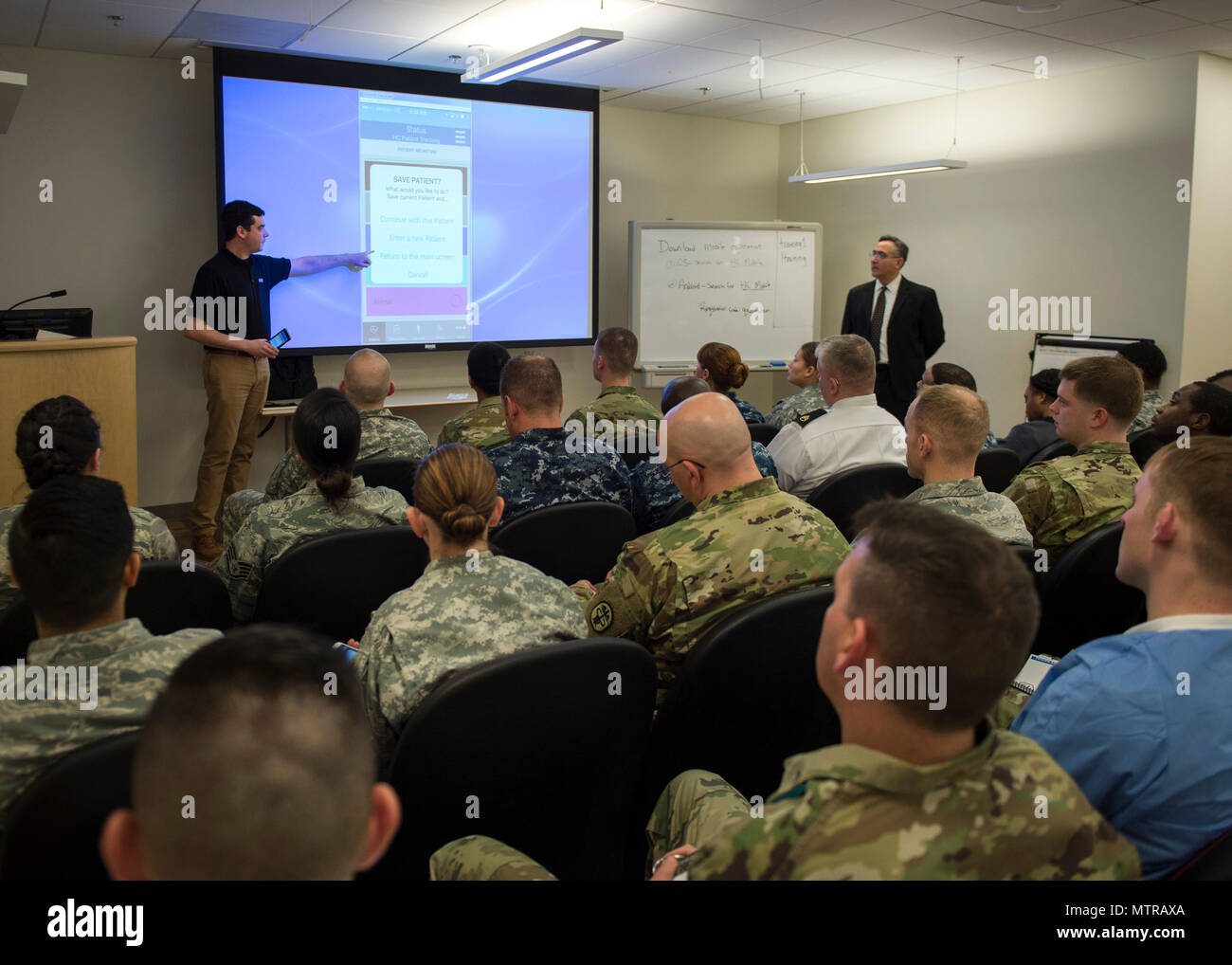 Adam Buckley, left, HC Standard customer service engineer, and Stan