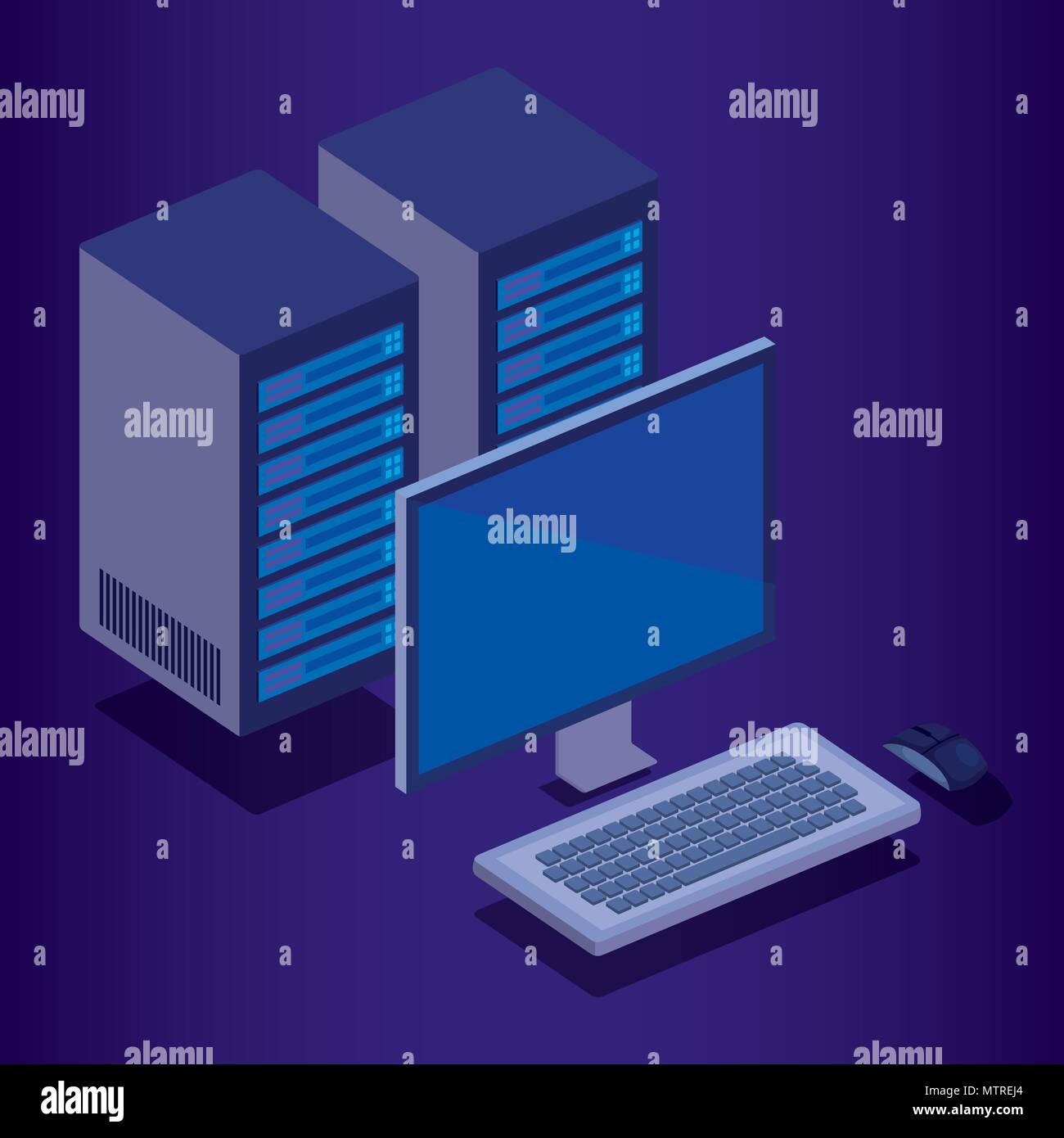 data center technology isometric icons Stock Vector Image & Art - Alamy