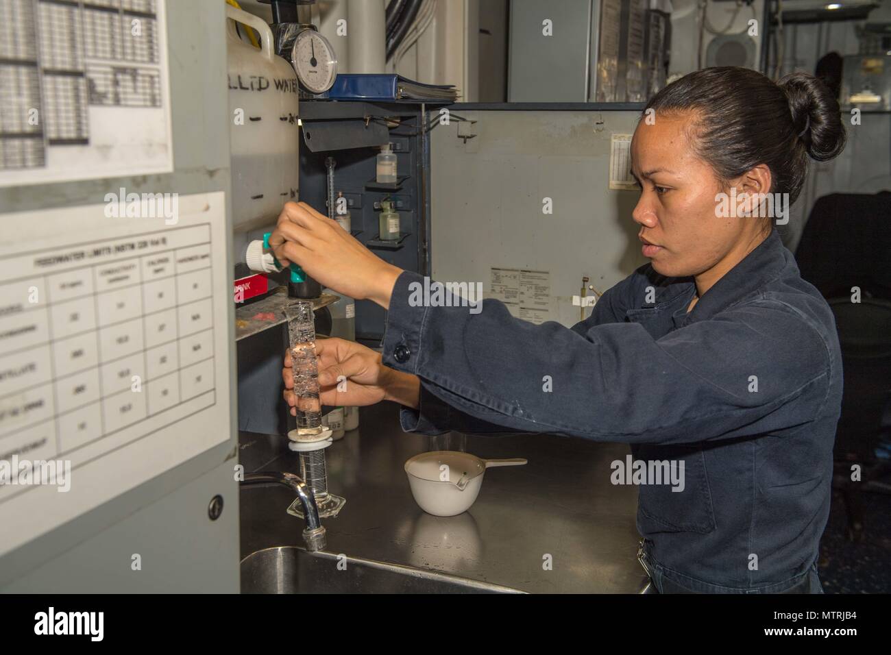 1701212NAV754006 ATLANTIC OCEAN (Jan. 22, 2017) Fireman Lorena