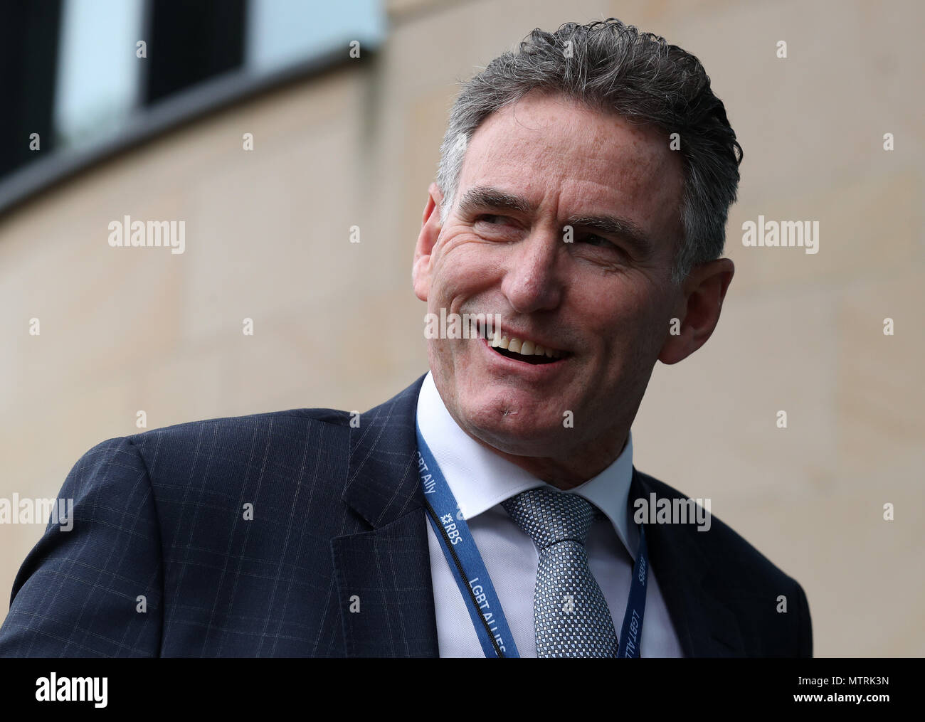 RBS Chief Executive Ross McEwan arrives for the Royal Bank of Scotland AGM arrive for the Royal Bank of Scotland annual general meeting at RBS Headquarters in Gogarburn, Edinburgh. Stock Photo