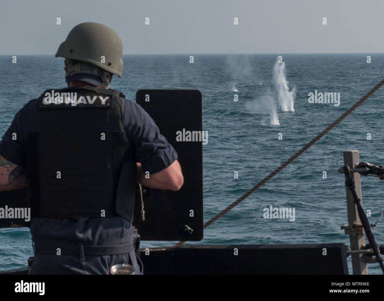 170120NCS953051 ARABIAN SEA (Jan. 20, 2017) Boatswain's Mate Mate