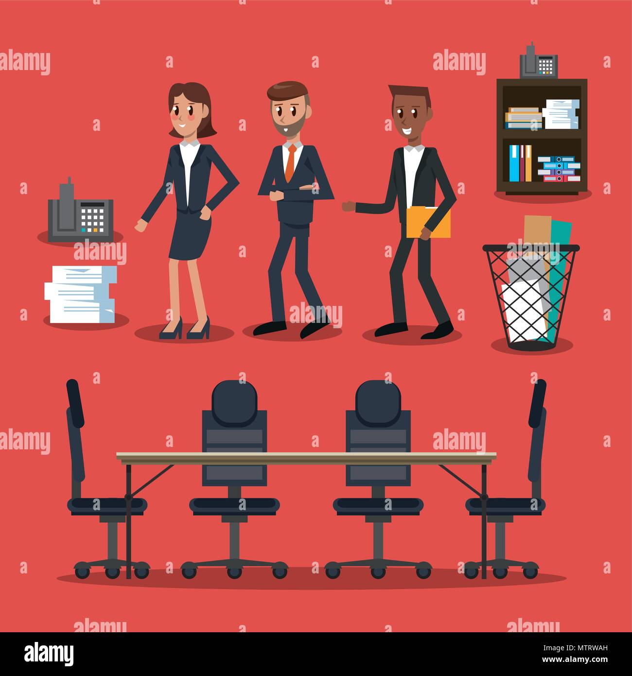 Set of office elements Stock Vector Image & Art Alamy