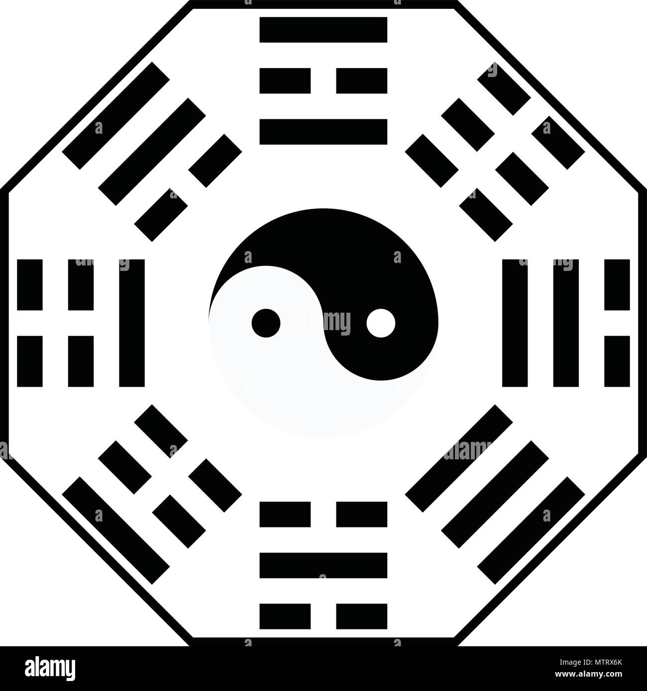 yin yang, book of changes Stock Vector