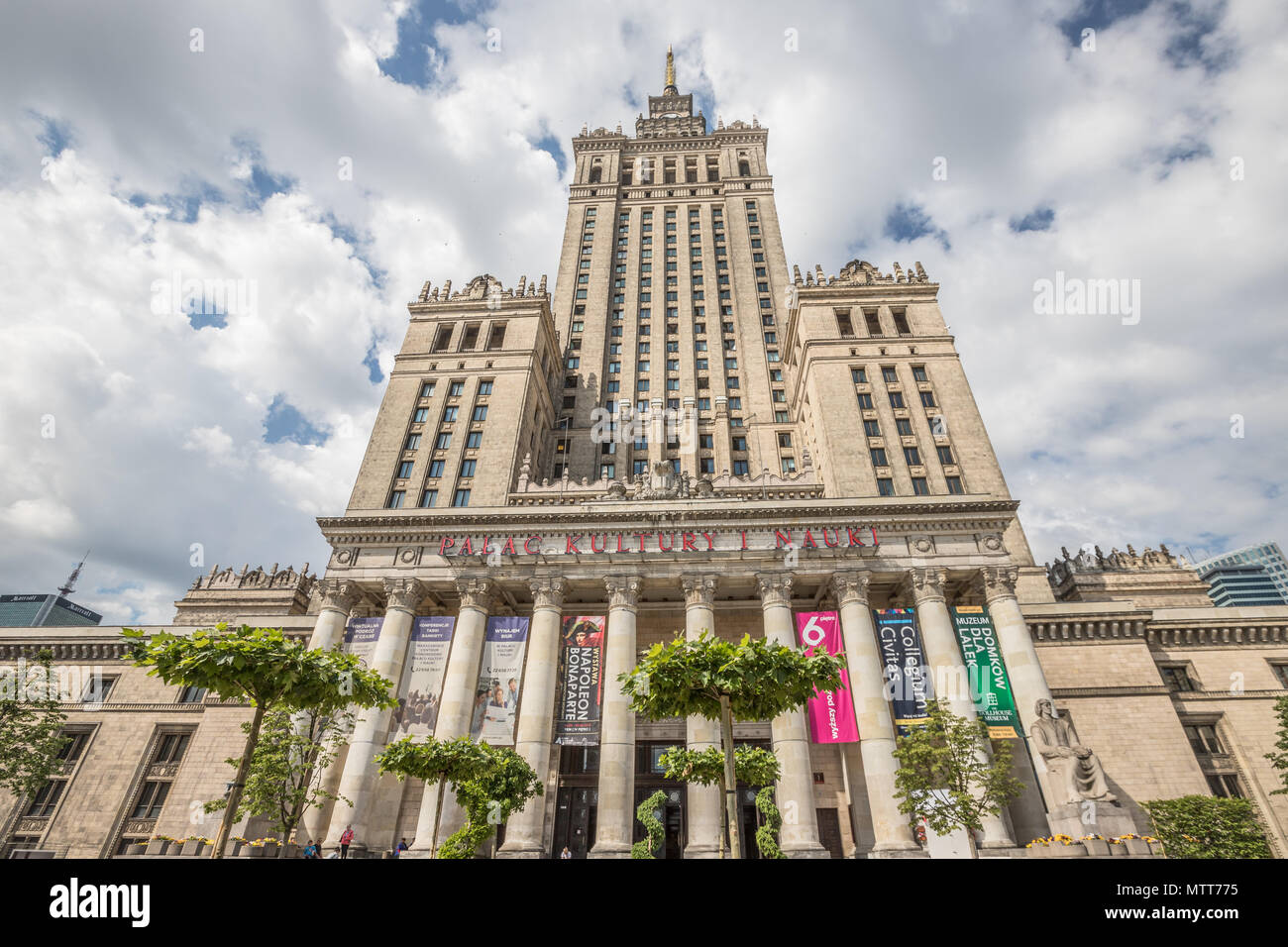 Palace of Culture and Science in Warsaw Stock Photo