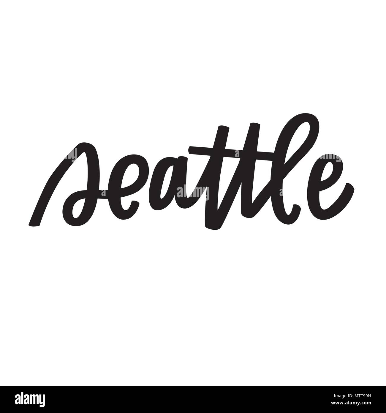 Seattle calligraphy Stock Vector Images - Alamy
