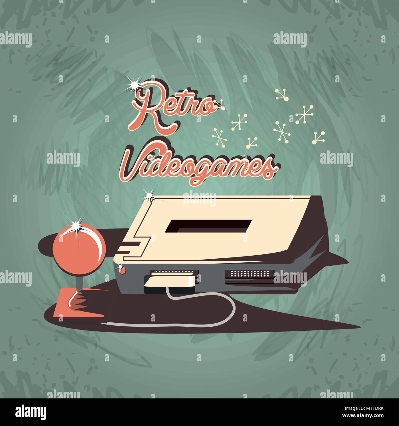 video game retro with control vector illustration design Stock Vector ...