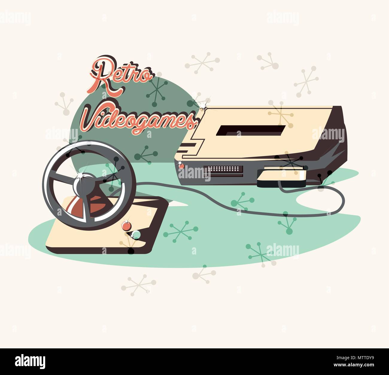 video game retro with console vector illustration design Stock Vector ...