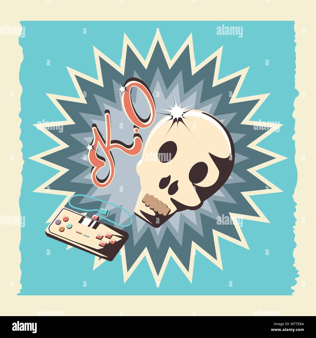 video game retro with control vector illustration design Stock Vector ...