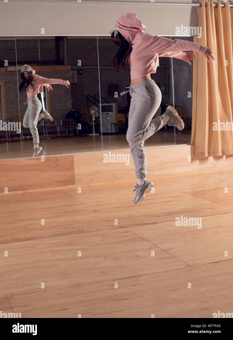 Female Dancer Dancing In Dance Studio Stock Photo 187394317 Alamy