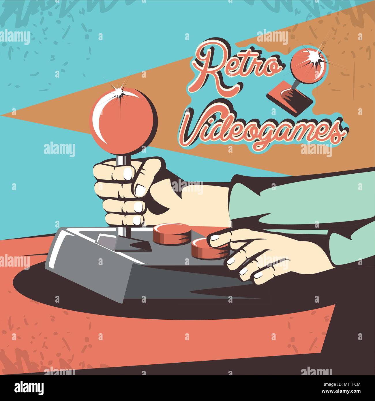 video game retro with control vector illustration design Stock Vector ...