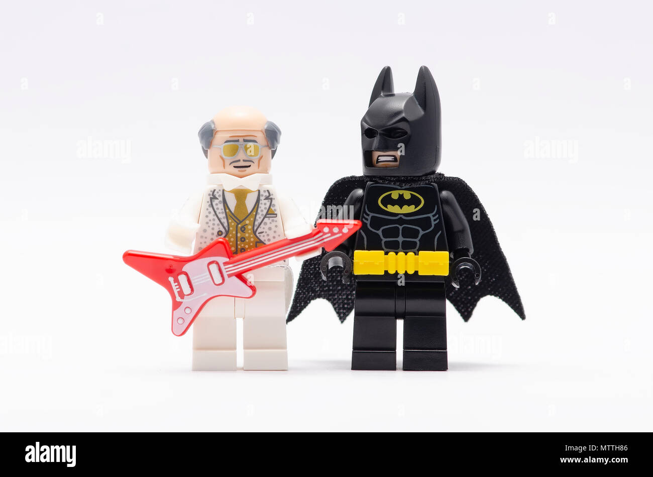 lego of various batman minifigures. Lego minifigures are manufactured by  The Lego Group Stock Photo - Alamy