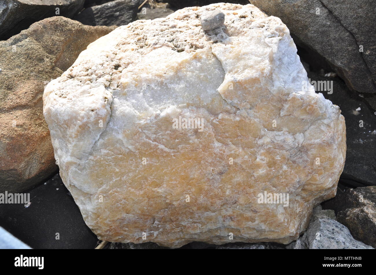 Rocks on shore Stock Photo