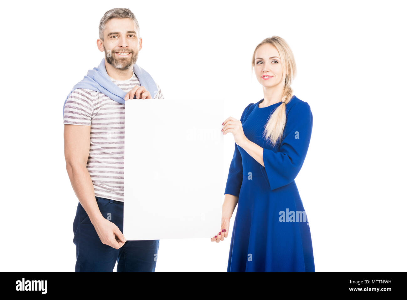 Couple with paper Stock Photo