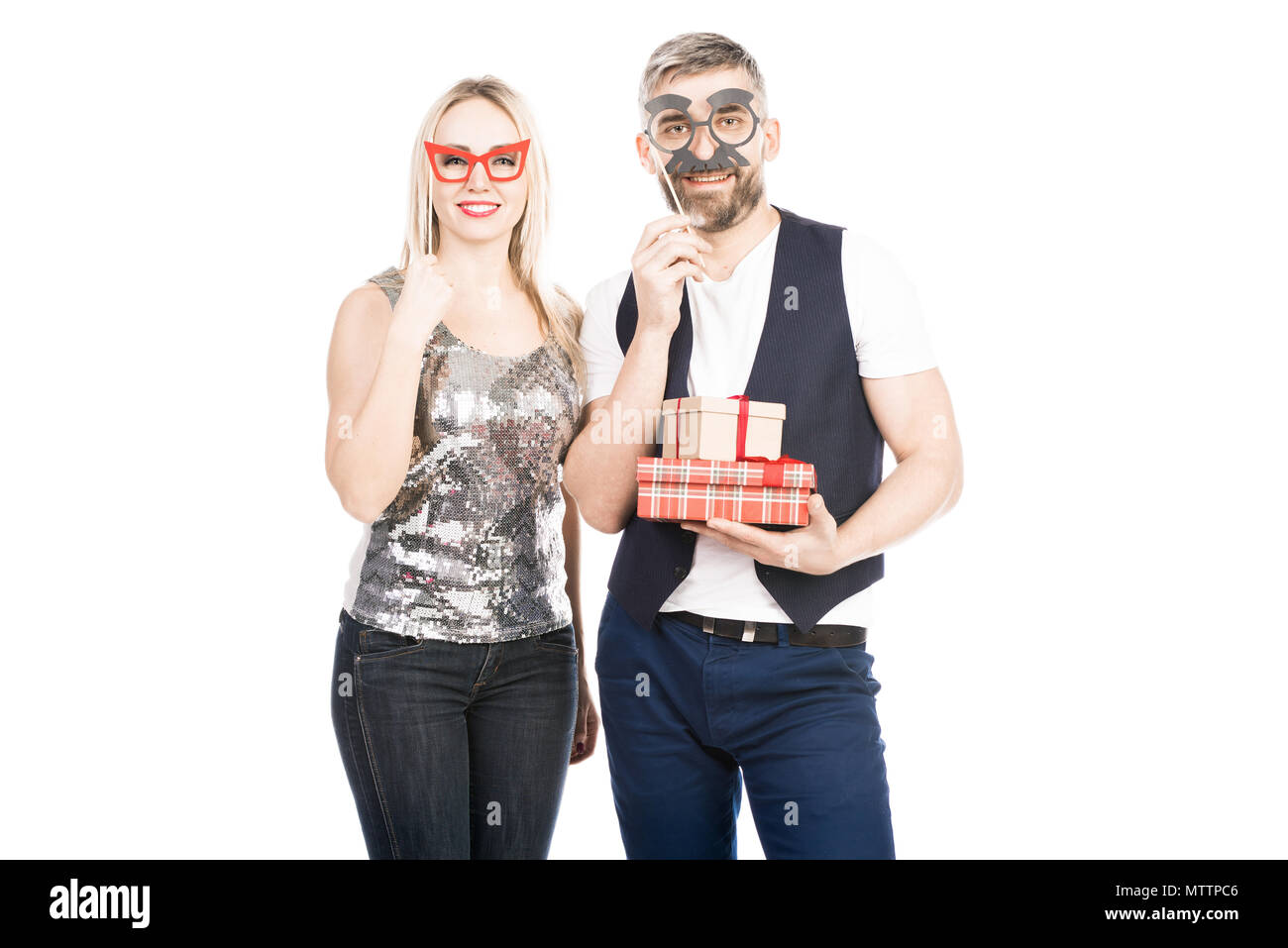 Funny couple on holiday Stock Photo - Alamy