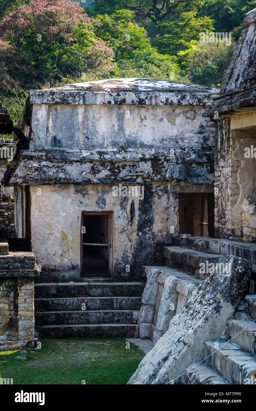 Palenque, The Palace, ruins of Maya city in southern Mexico, Chiapas, Mexico Stock Photo