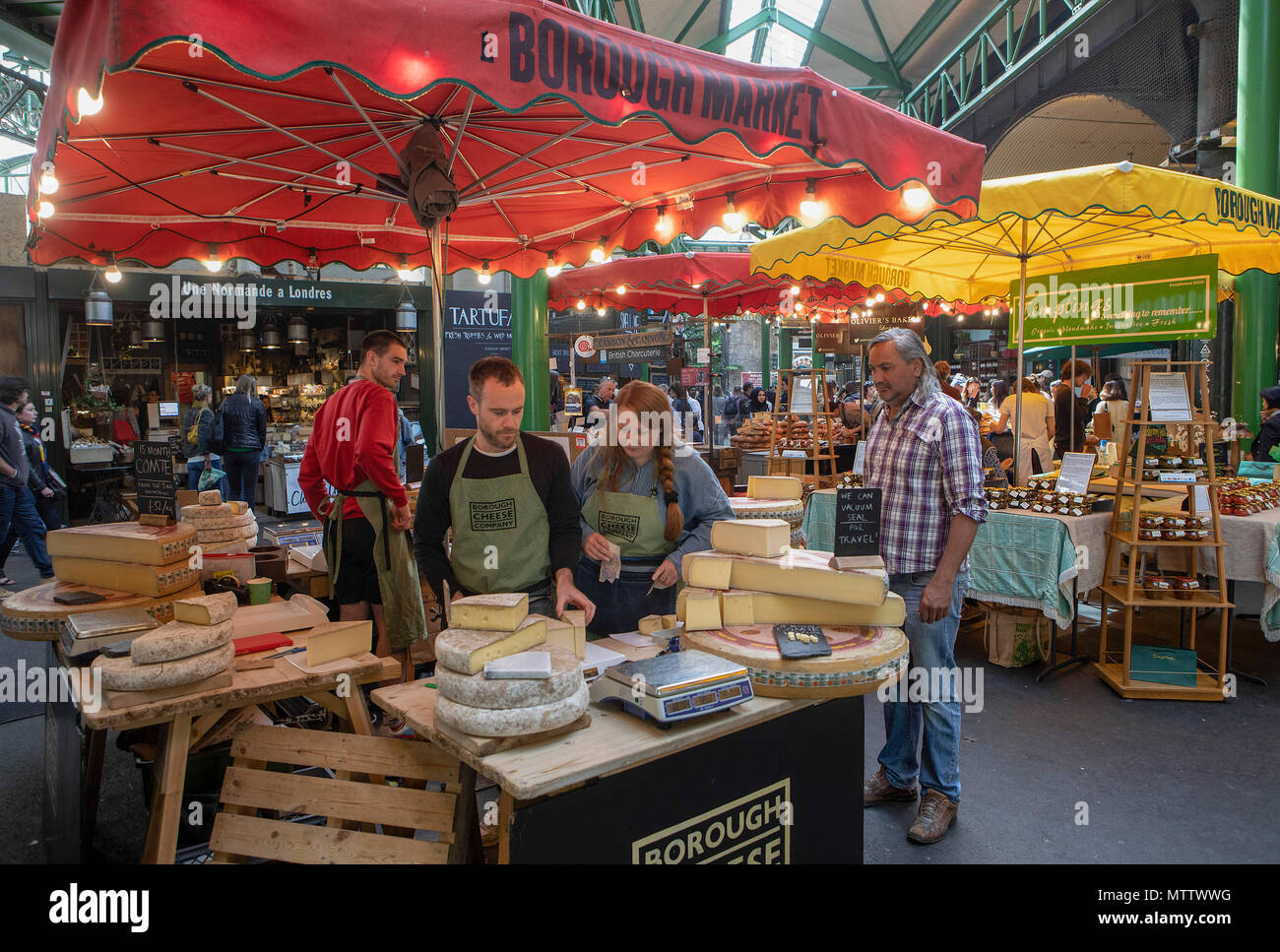 Borough Market,London Bridge,London Borough Cheese stall Stock Photo