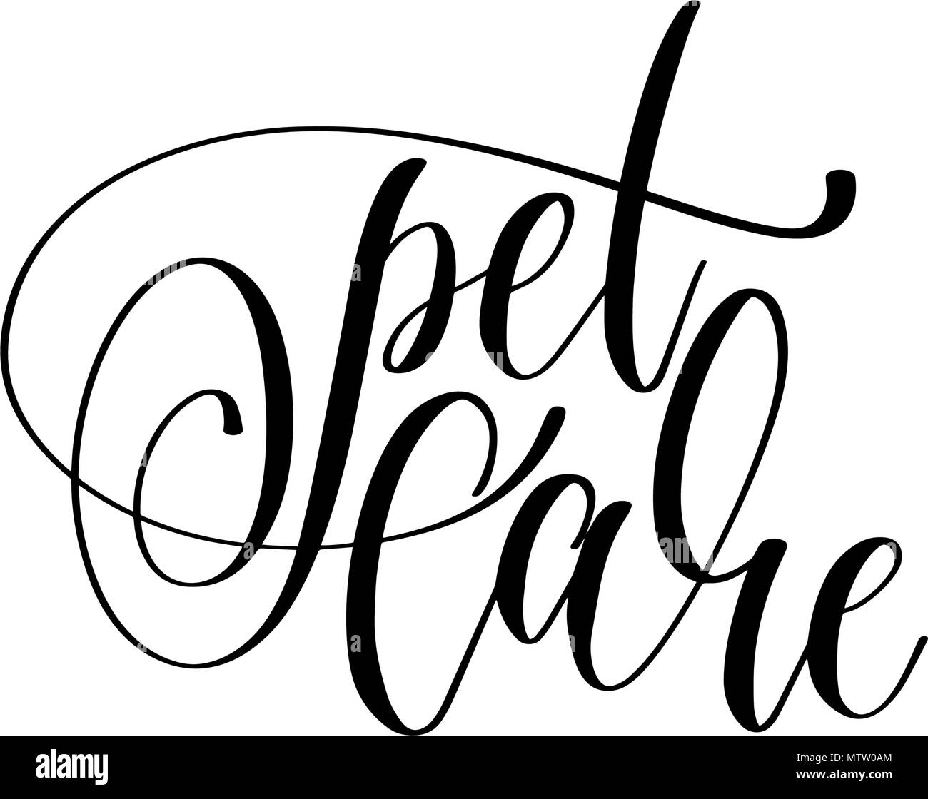 pet care hand lettering text positive quote Stock Vector Image & Art