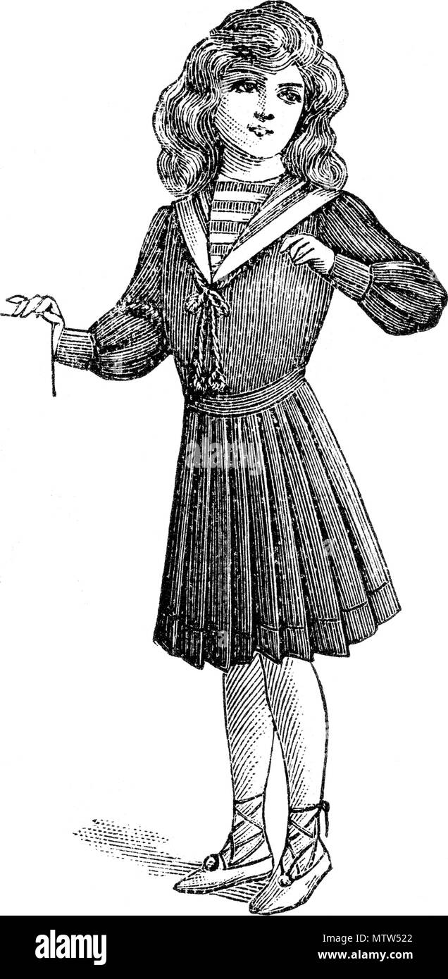 Fran ais No. 40034 COSTUMES marini re pour fillettes jupe