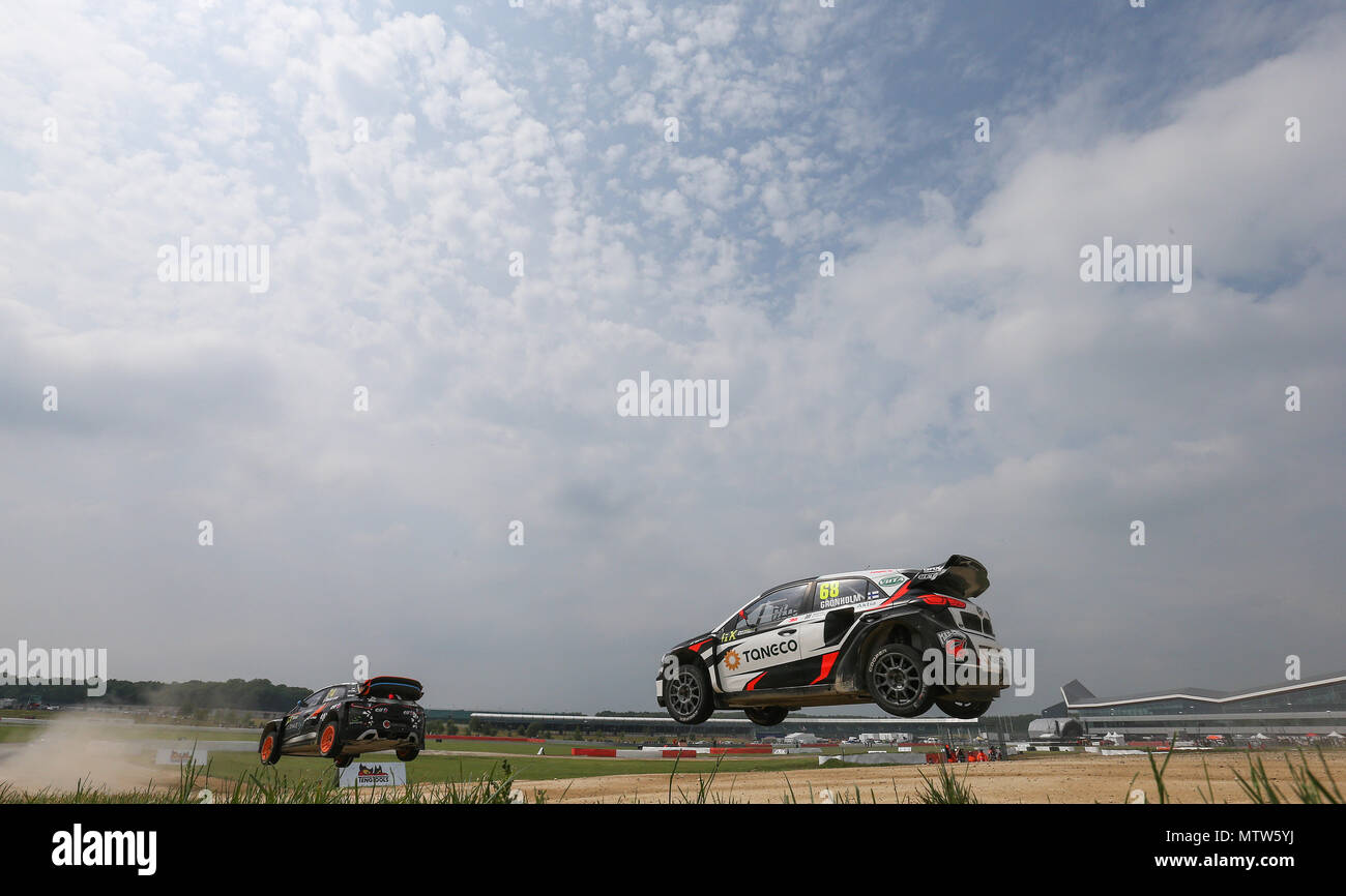 Niclas Groholm during day three of the 2018 FIA World Rallycross Championship at Silverstone, Towcester. PRESS ASSOCIATION Photo. Picture date: Sunday May 27, 2018. See PA story AUTO Rally. Photo credit should read: David Davies/PA Wire Stock Photo