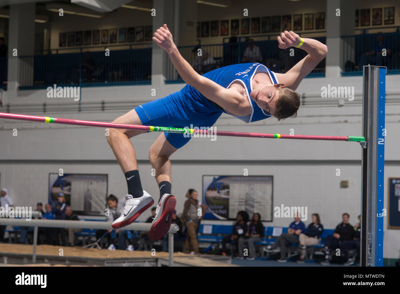 Blake Ruffner High Jump Sam Hinegardner, a sophomore, competes in the high jump at the 27th ...