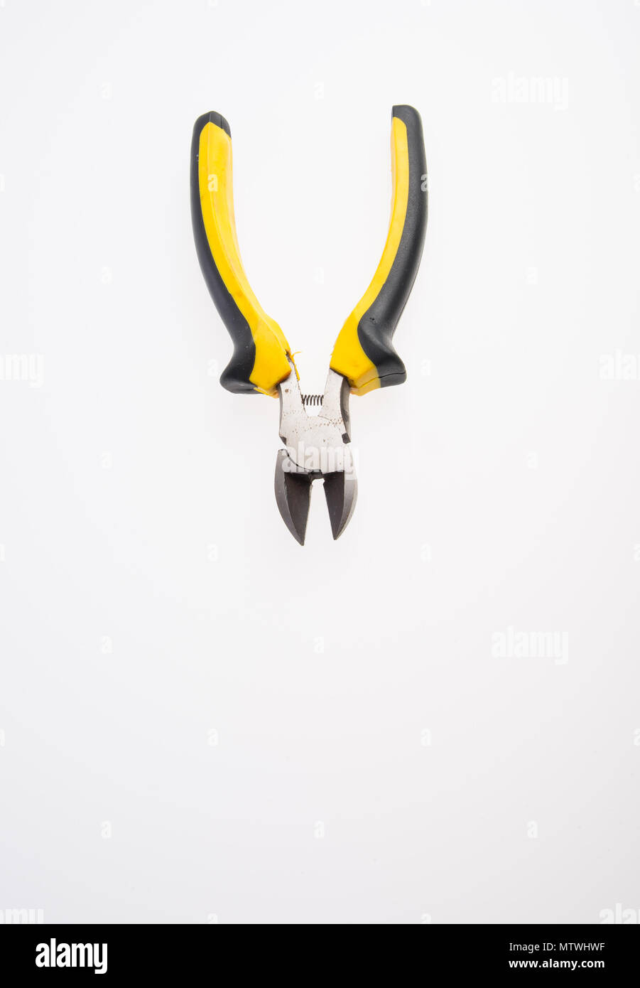 Pliers cutter or Pliers on a background Stock Photo