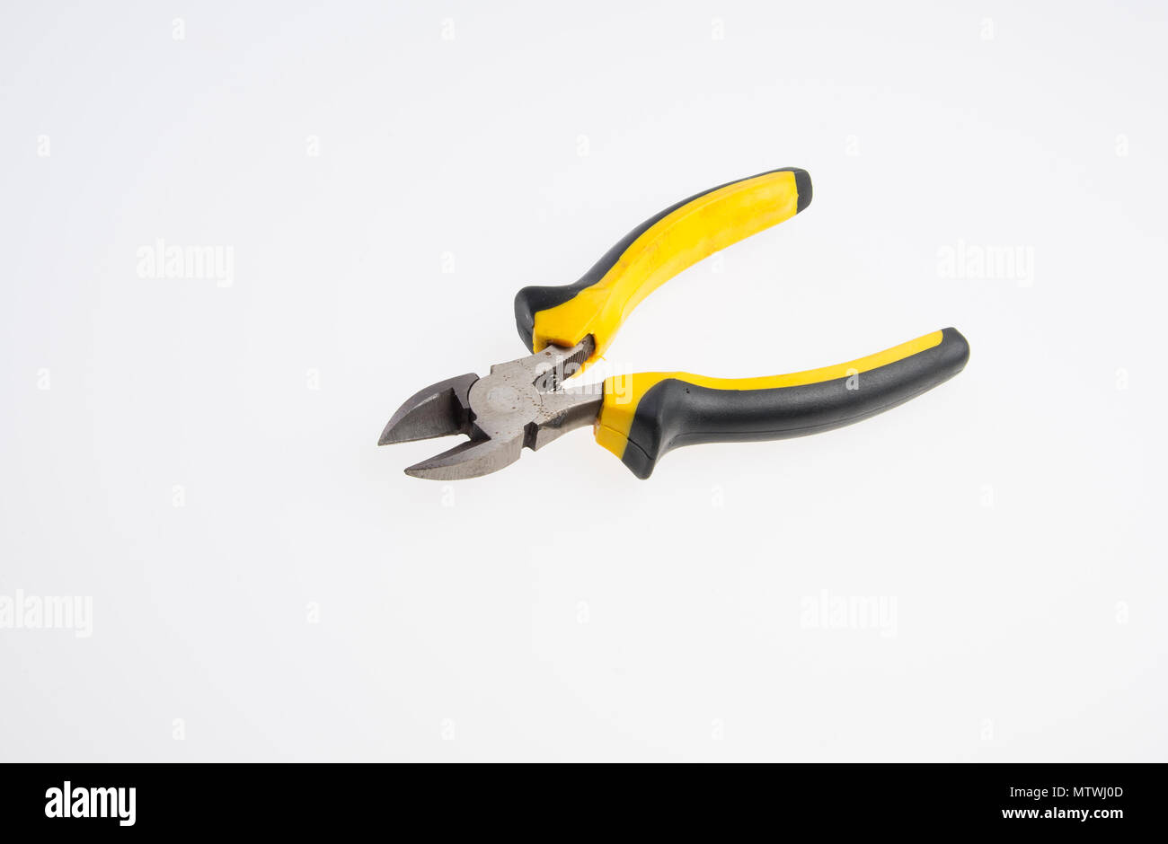 Pliers cutter or Pliers on a background Stock Photo