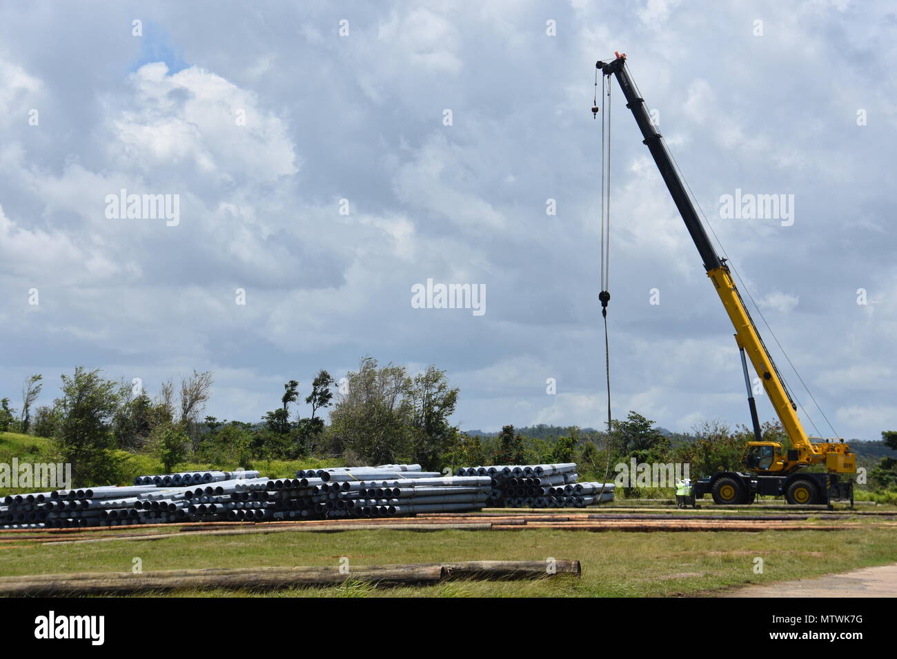 Items for the Puerto Rico grid restoration mission are brought to 