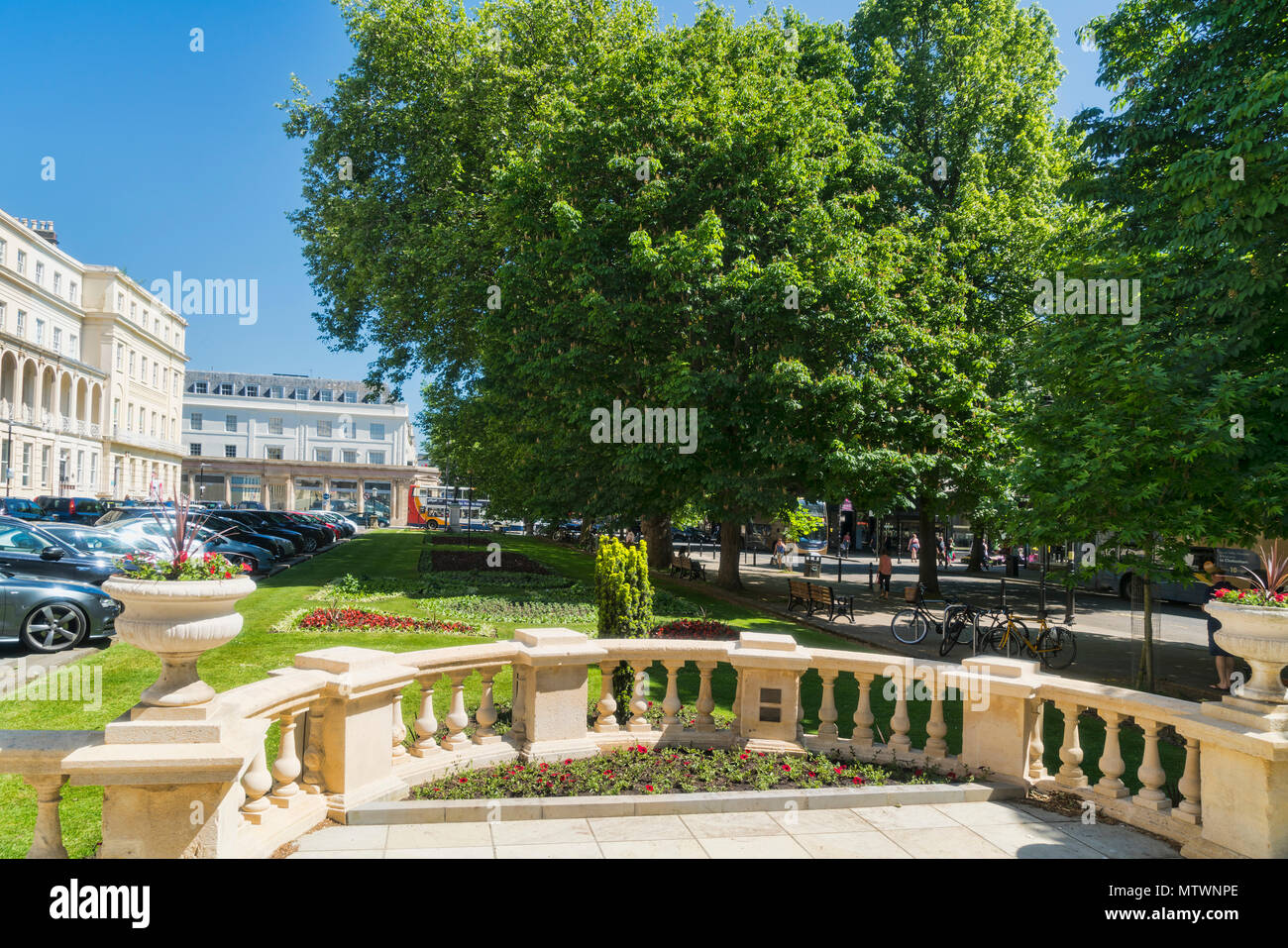 Municipal offices, The Promenade, street, Cheltenham, Gloucestershire, England UK Stock Photo