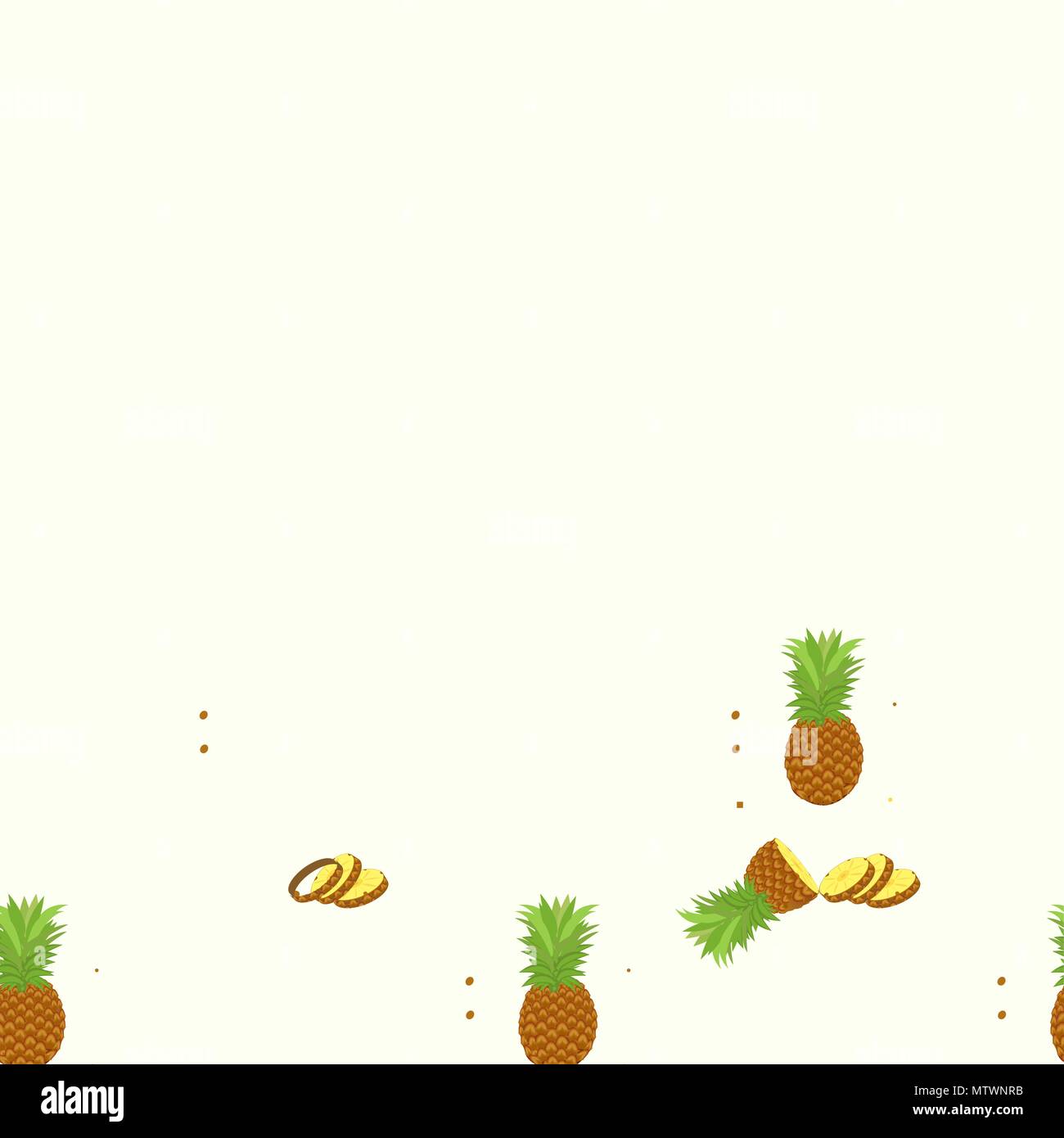 Seamless pattern. Pineapple background. Vector illustration. Perfect