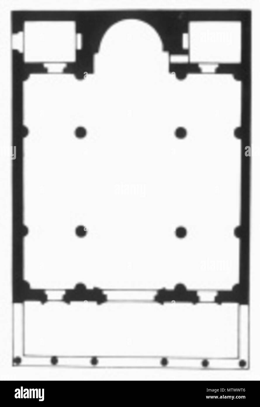 . English: Musmiyeh, plan of the Temple (drawn by St. Hill in 1975) . 1975. St. Hill 433 Musmiyeh, plan of the Temple (drawn by St. Hill in 1975) Stock Photo