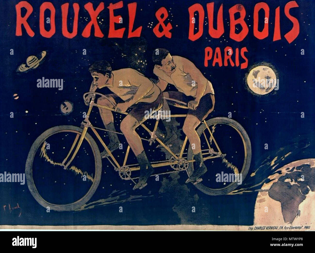 . Français : 1895 affiche ROUXEL et DUBOIS . 3 December 2015. Lunel, Ferdinand (1857-1933). Illustrateur 530 ROUXEL &amp; DUBOIS Stock Photo