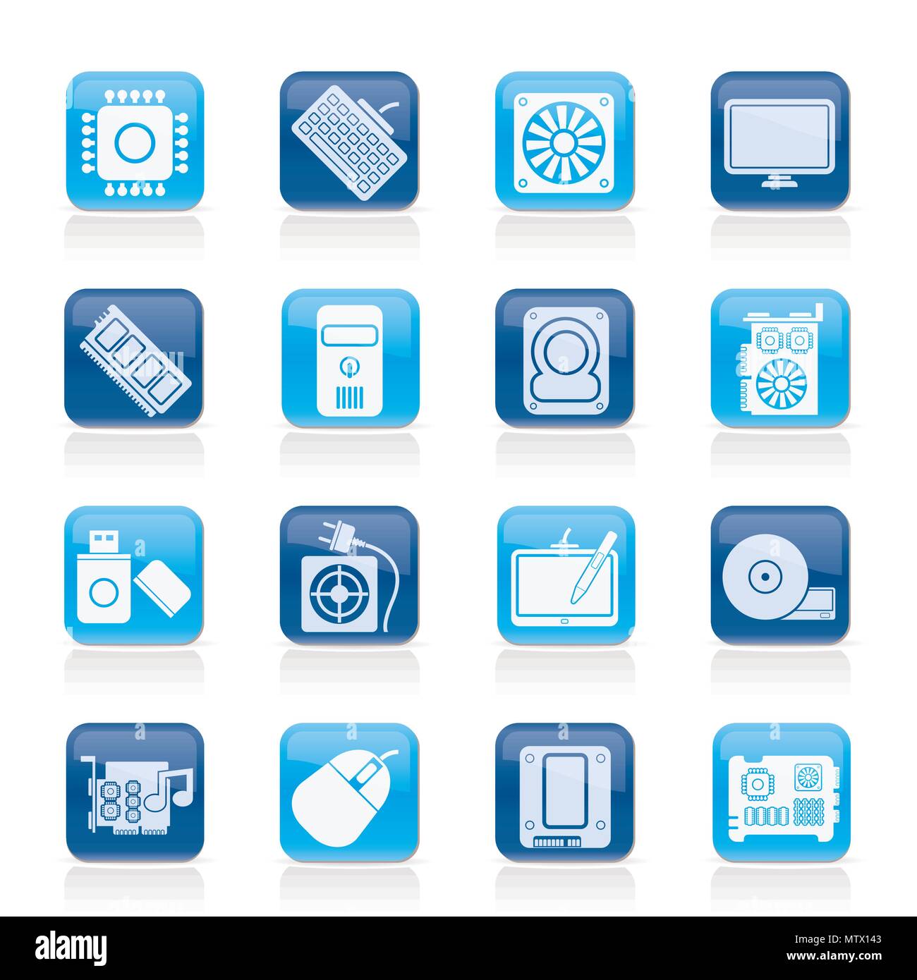 Computer part icons - vector icon set Stock Vector Image & Art - Alamy