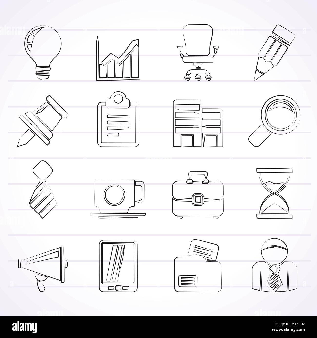Business and office icons - vector icon set Stock Vector Image & Art ...