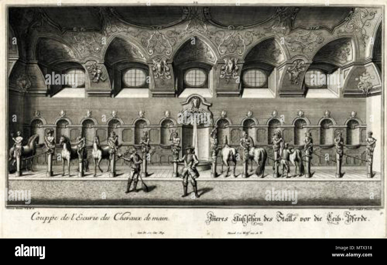 Deutsch: Prunkstall vom Unteren Belvedere, Wien. mid-18th century. Salomon  Kleiner 539 Salomon Kleiner 013 Stock Photo - Alamy