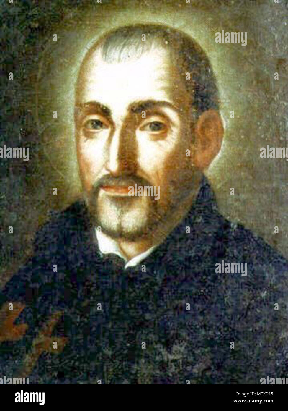 . English Saint Camillus de Lellis' portrait . 17th century. Anonymous